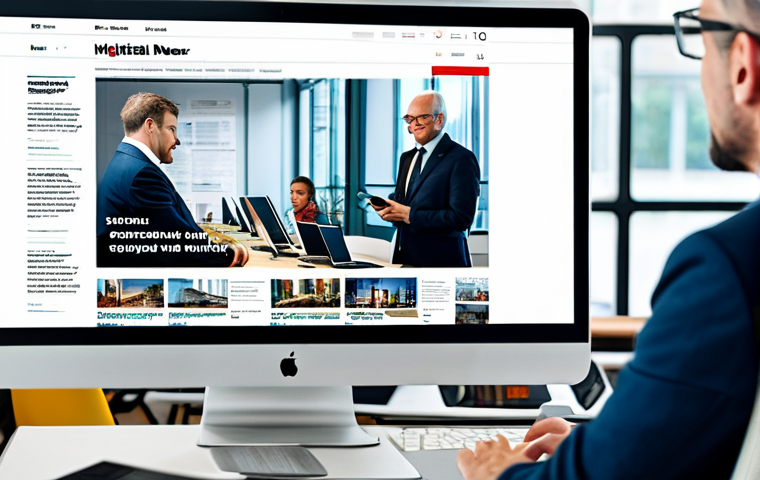 Modern Digital News**

"A diverse group of people using various devices (smartphones, tablets, laptops) to access a modern German news website, showing a mix of text, video, and interactive elements. The website interface is clean and professional. Background is a bright, contemporary co-working space. Safe for work, appropriate content, fully clothed, professional, perfect anatomy, natural proportions, high quality."

**