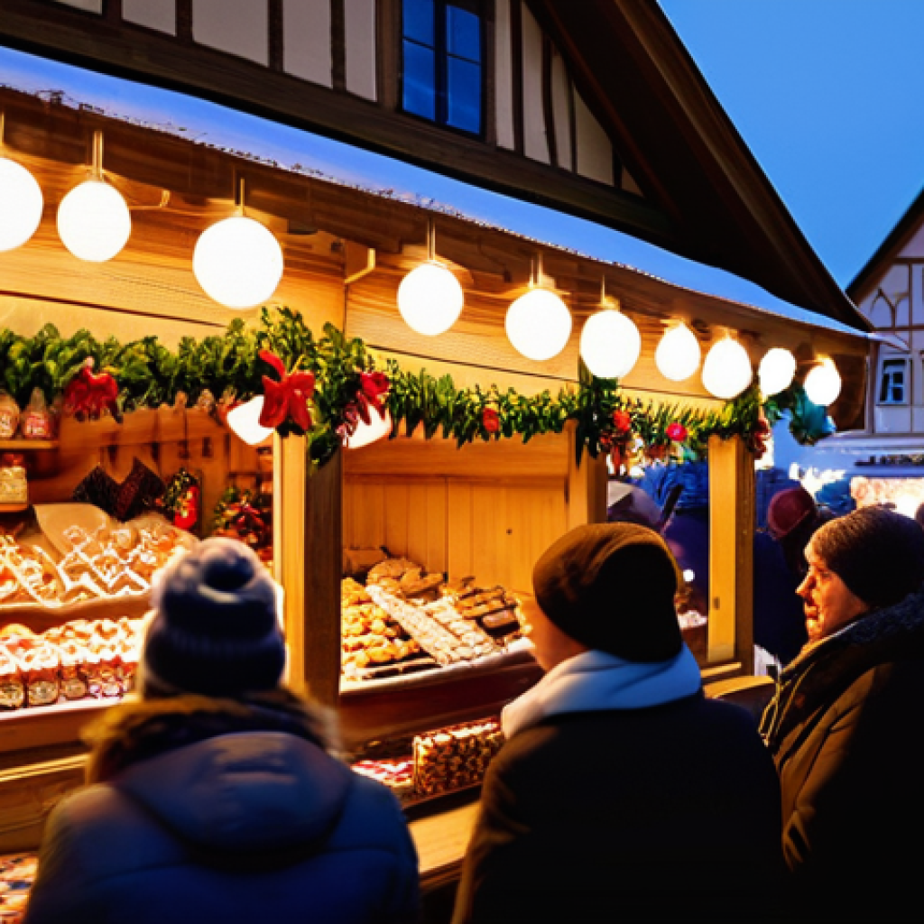 독일의 기념일과 전통 행사 - **Prompt 1: Enchanting German Christmas Market Evening**
    A bustling and magical German Christmas...