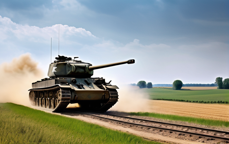 제2차 세계대전 독일 전황 - A dynamic, wide-angle shot depicting the initial stages of the German "Blitzkrieg" in early World Wa...