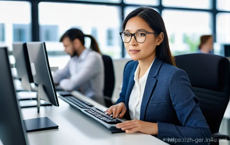 독일에서 일할 때 필요한 비자 종류 - **Prompt for a high-skilled IT professional using the EU Blue Card:**
    "A confident, diverse fema...