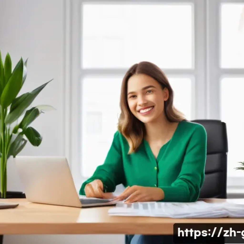 독일에서 세금 환급 받는 법 - **Prompt 1: The Joy of a Tax Refund**
"A young professional woman, aged late 20s, with a warm sm...