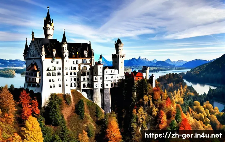 노이슈반슈타인 성 - **Prompt 1: Neuschwanstein Castle in Autumn from Marienbrücke**
    A wide-angle, breathtaking view ...